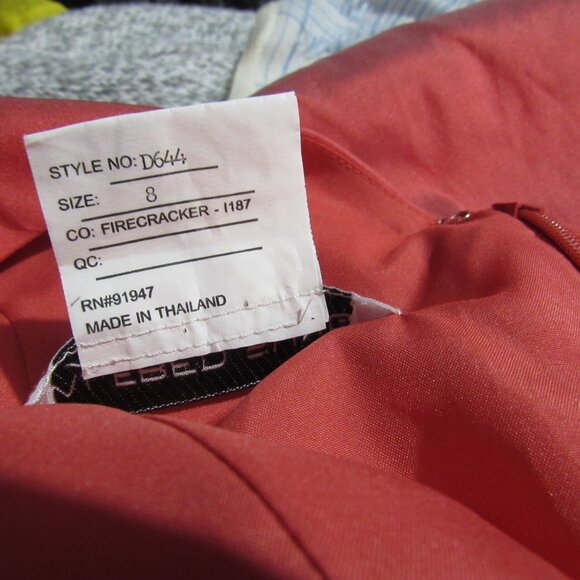 Alfred Sung Size 8 Firecracker Cocktail Dress - Picture 5 of 8